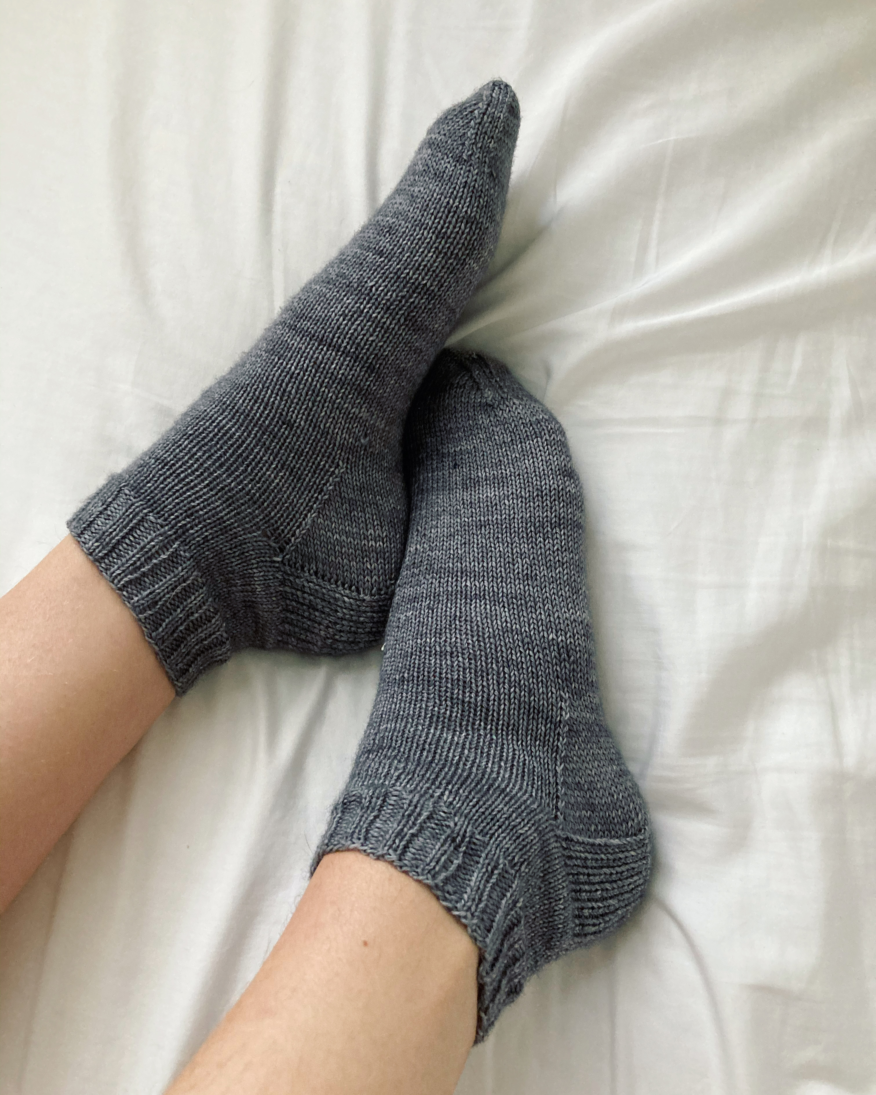 grey knitted socks